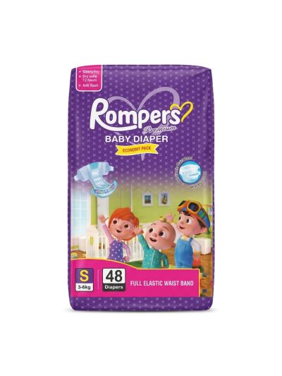 Rompers Baby Diapers - Small Size - 48 Pcs