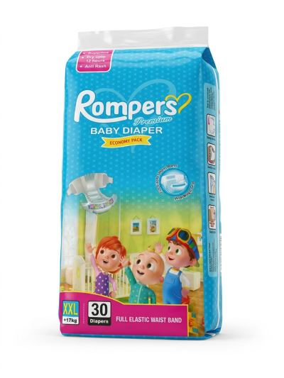 Rompers Baby Diapers - Extra Extra Large (XXL) - 30 Pcs
